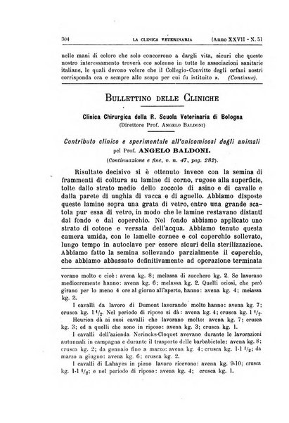 La clinica veterinaria rivista di medicina e chirurgia pratica degli animali domestici