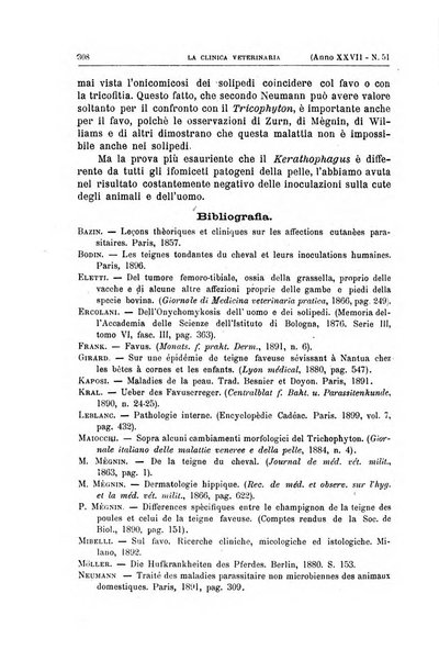 La clinica veterinaria rivista di medicina e chirurgia pratica degli animali domestici