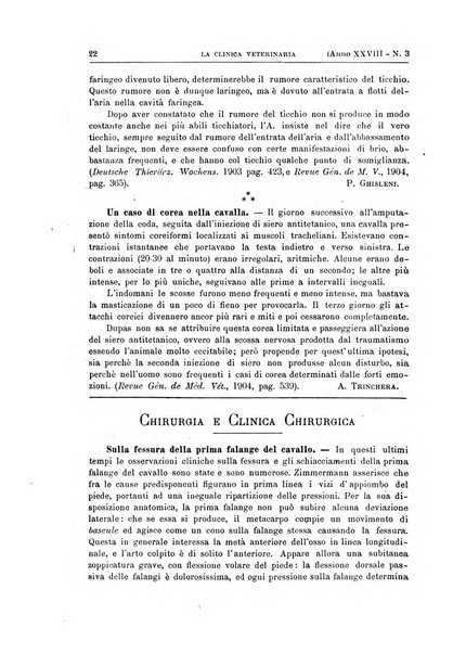 La clinica veterinaria rivista di medicina e chirurgia pratica degli animali domestici