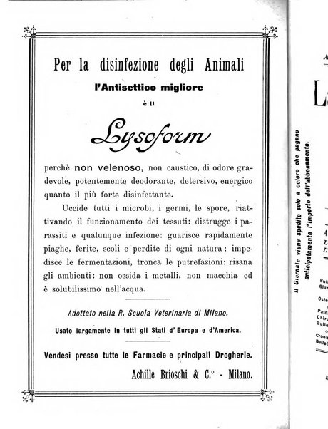 La clinica veterinaria rivista di medicina e chirurgia pratica degli animali domestici