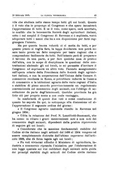 La clinica veterinaria rivista di medicina e chirurgia pratica degli animali domestici