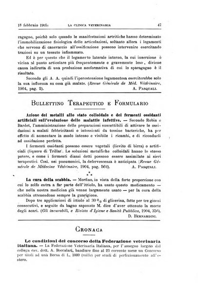 La clinica veterinaria rivista di medicina e chirurgia pratica degli animali domestici