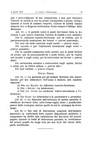 La clinica veterinaria rivista di medicina e chirurgia pratica degli animali domestici