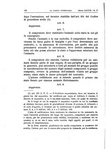 La clinica veterinaria rivista di medicina e chirurgia pratica degli animali domestici