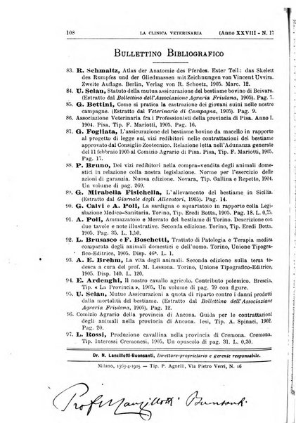 La clinica veterinaria rivista di medicina e chirurgia pratica degli animali domestici