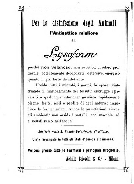 La clinica veterinaria rivista di medicina e chirurgia pratica degli animali domestici