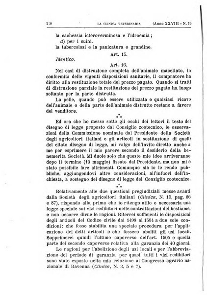 La clinica veterinaria rivista di medicina e chirurgia pratica degli animali domestici