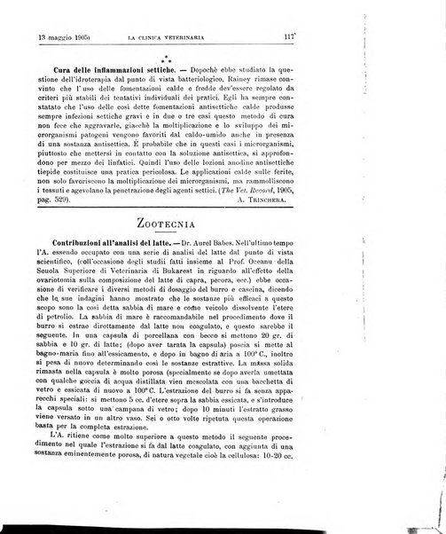 La clinica veterinaria rivista di medicina e chirurgia pratica degli animali domestici