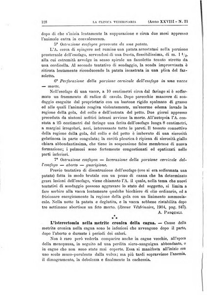 La clinica veterinaria rivista di medicina e chirurgia pratica degli animali domestici