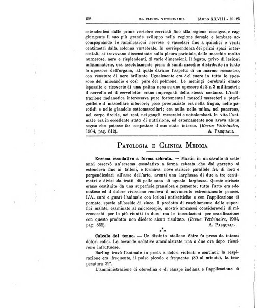 La clinica veterinaria rivista di medicina e chirurgia pratica degli animali domestici