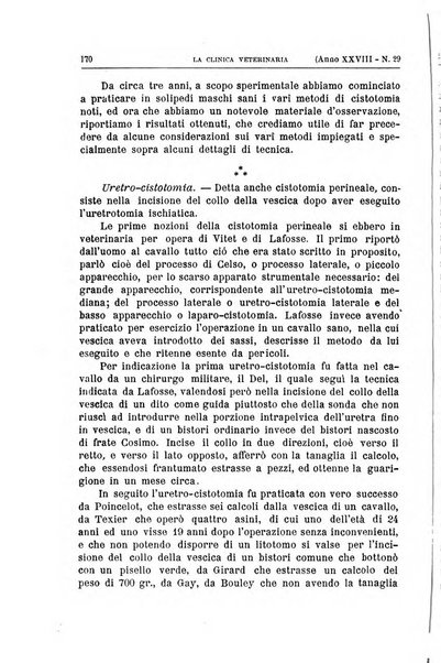 La clinica veterinaria rivista di medicina e chirurgia pratica degli animali domestici