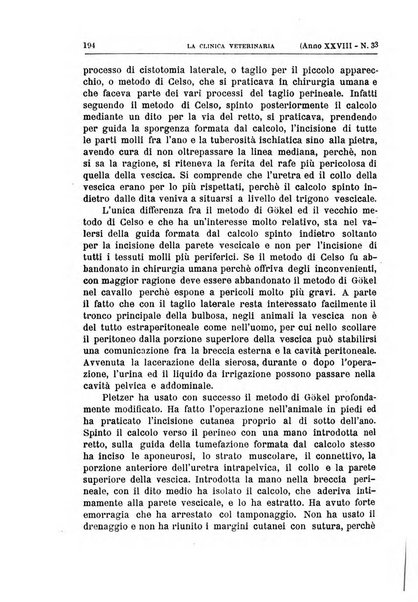 La clinica veterinaria rivista di medicina e chirurgia pratica degli animali domestici