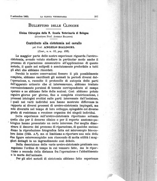 La clinica veterinaria rivista di medicina e chirurgia pratica degli animali domestici