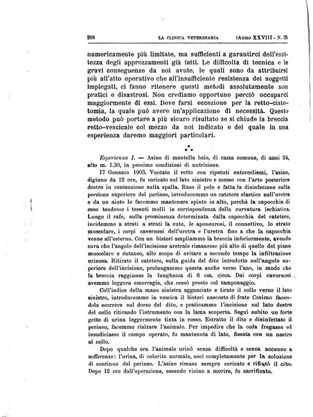 La clinica veterinaria rivista di medicina e chirurgia pratica degli animali domestici