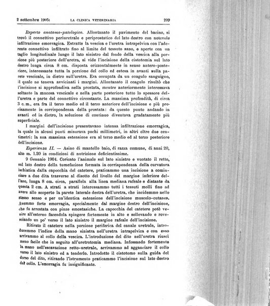 La clinica veterinaria rivista di medicina e chirurgia pratica degli animali domestici