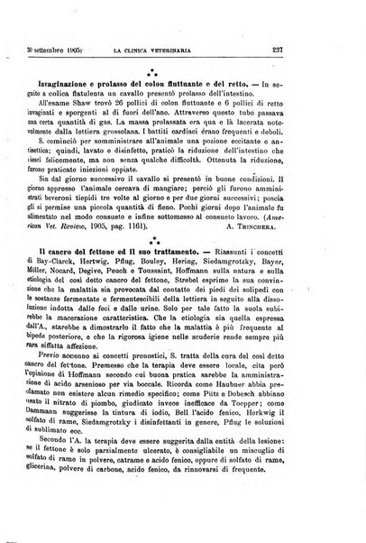 La clinica veterinaria rivista di medicina e chirurgia pratica degli animali domestici