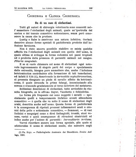 La clinica veterinaria rivista di medicina e chirurgia pratica degli animali domestici