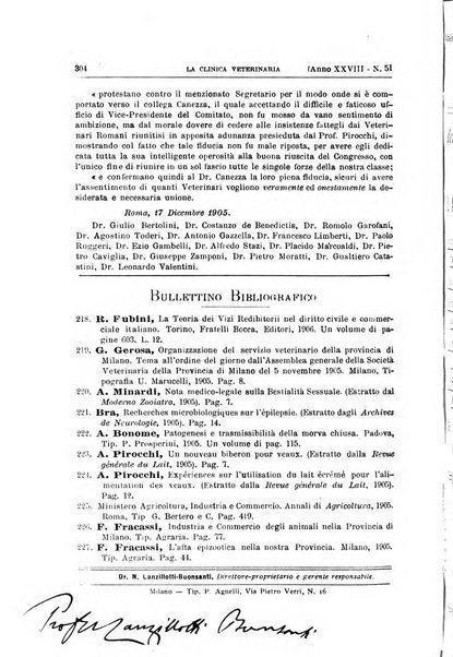 La clinica veterinaria rivista di medicina e chirurgia pratica degli animali domestici