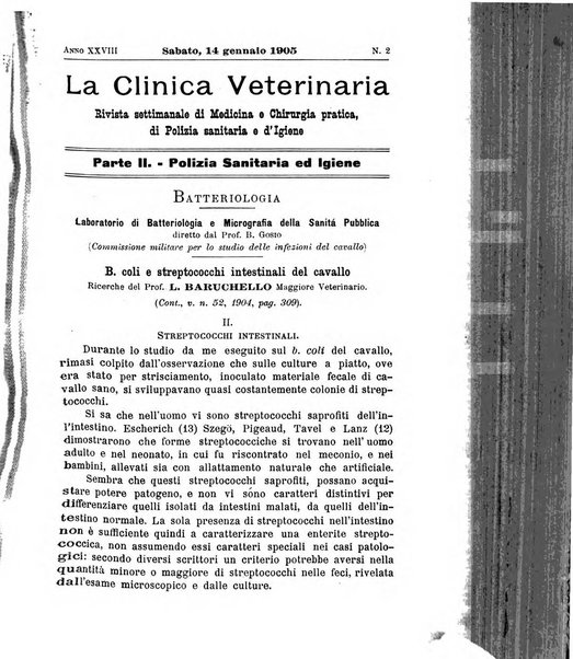 La clinica veterinaria rivista di medicina e chirurgia pratica degli animali domestici