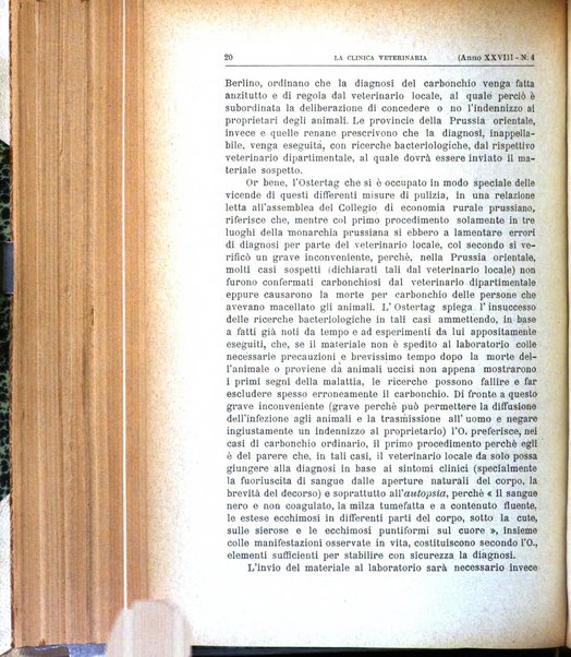 La clinica veterinaria rivista di medicina e chirurgia pratica degli animali domestici