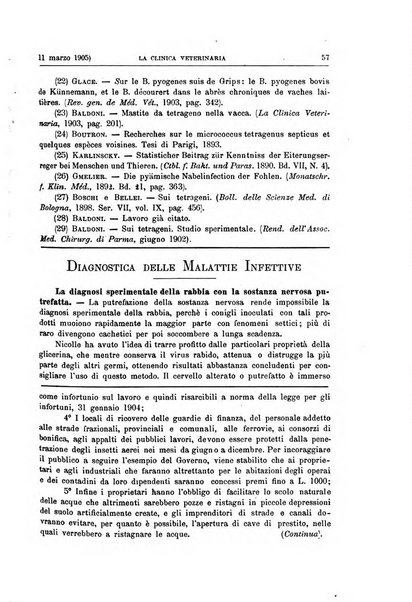 La clinica veterinaria rivista di medicina e chirurgia pratica degli animali domestici