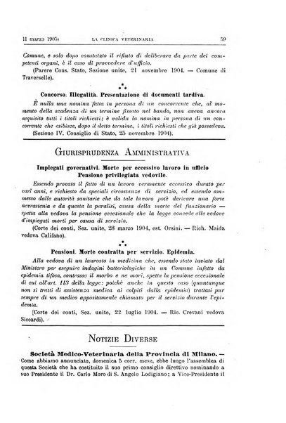 La clinica veterinaria rivista di medicina e chirurgia pratica degli animali domestici