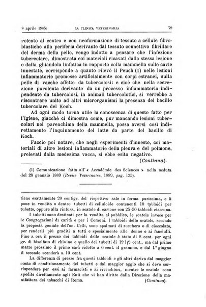 La clinica veterinaria rivista di medicina e chirurgia pratica degli animali domestici