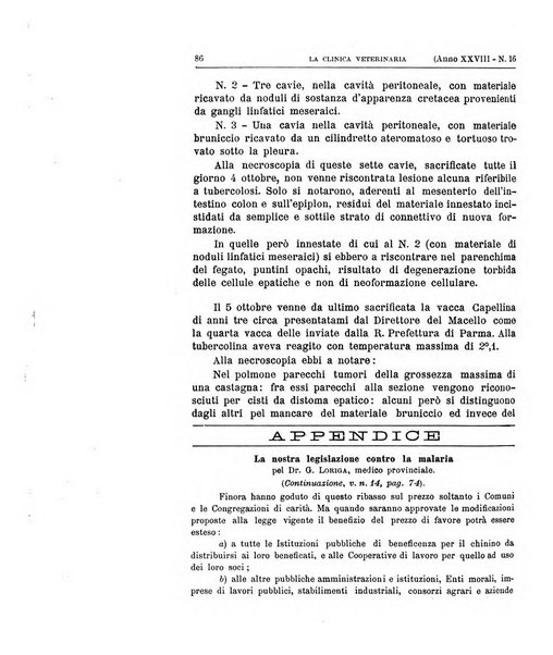 La clinica veterinaria rivista di medicina e chirurgia pratica degli animali domestici