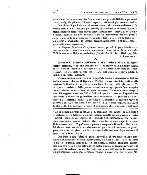 La clinica veterinaria rivista di medicina e chirurgia pratica degli animali domestici