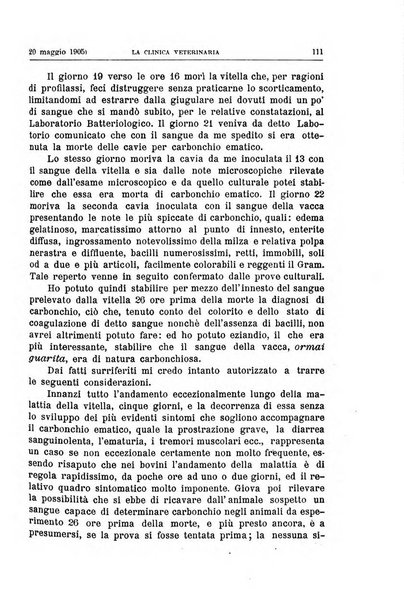 La clinica veterinaria rivista di medicina e chirurgia pratica degli animali domestici