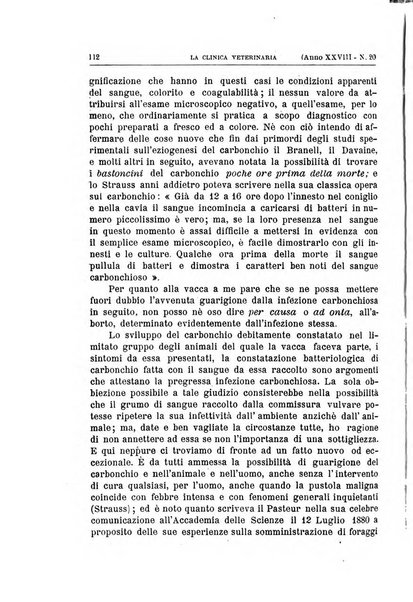 La clinica veterinaria rivista di medicina e chirurgia pratica degli animali domestici