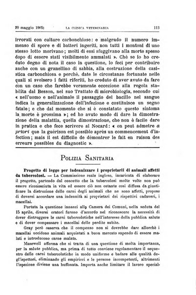 La clinica veterinaria rivista di medicina e chirurgia pratica degli animali domestici