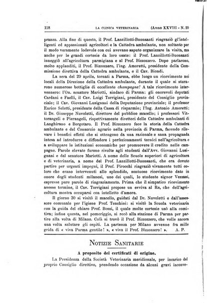 La clinica veterinaria rivista di medicina e chirurgia pratica degli animali domestici