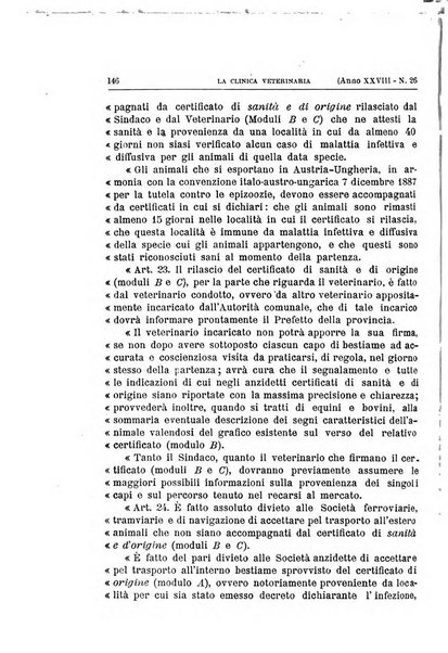 La clinica veterinaria rivista di medicina e chirurgia pratica degli animali domestici