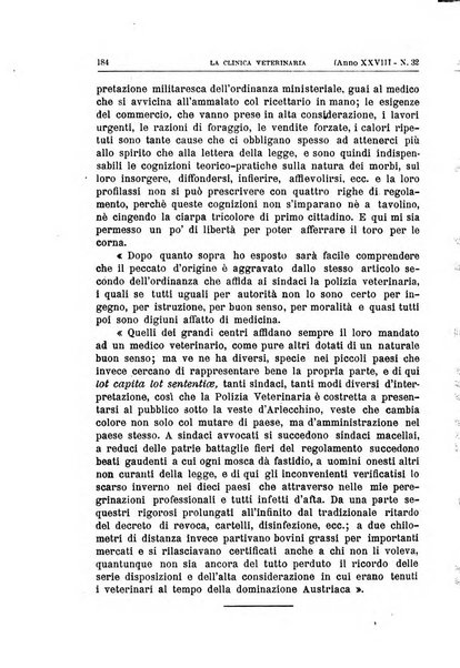 La clinica veterinaria rivista di medicina e chirurgia pratica degli animali domestici