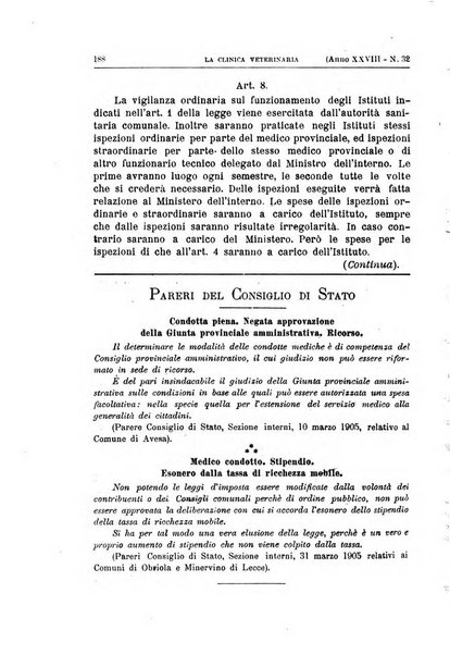 La clinica veterinaria rivista di medicina e chirurgia pratica degli animali domestici