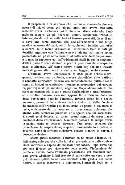 La clinica veterinaria rivista di medicina e chirurgia pratica degli animali domestici