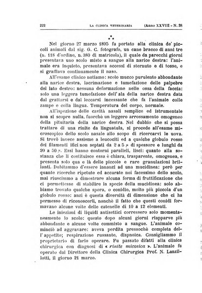 La clinica veterinaria rivista di medicina e chirurgia pratica degli animali domestici