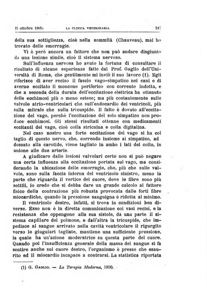 La clinica veterinaria rivista di medicina e chirurgia pratica degli animali domestici