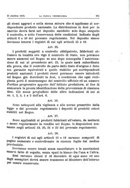 La clinica veterinaria rivista di medicina e chirurgia pratica degli animali domestici