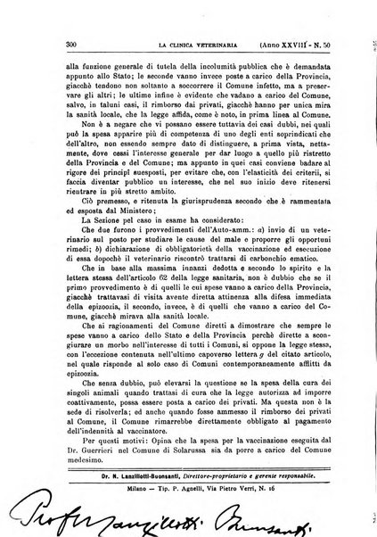 La clinica veterinaria rivista di medicina e chirurgia pratica degli animali domestici