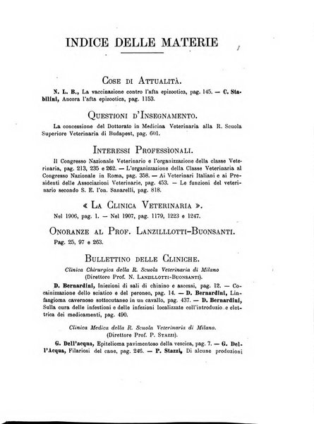 La clinica veterinaria rivista di medicina e chirurgia pratica degli animali domestici