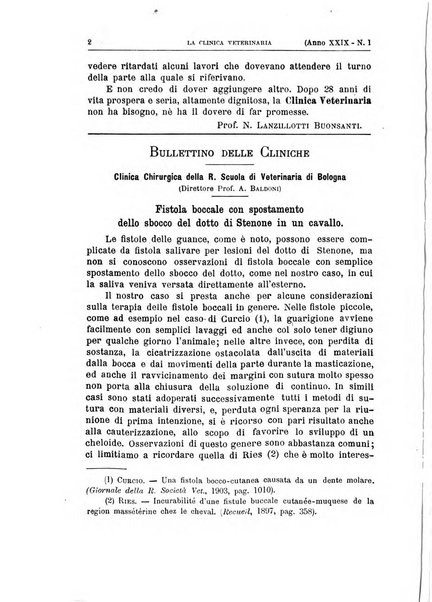 La clinica veterinaria rivista di medicina e chirurgia pratica degli animali domestici