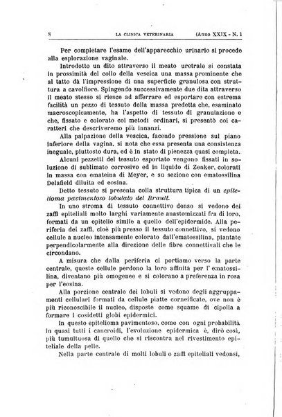 La clinica veterinaria rivista di medicina e chirurgia pratica degli animali domestici