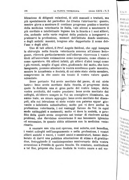 La clinica veterinaria rivista di medicina e chirurgia pratica degli animali domestici