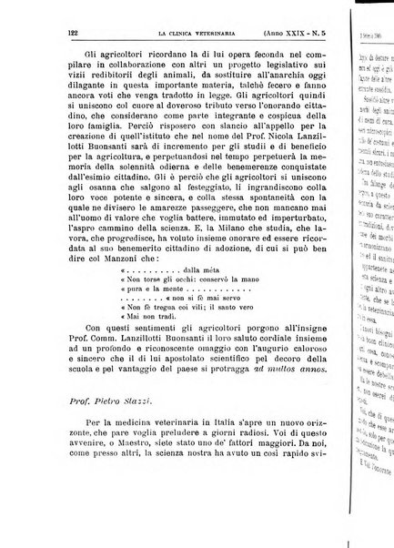 La clinica veterinaria rivista di medicina e chirurgia pratica degli animali domestici