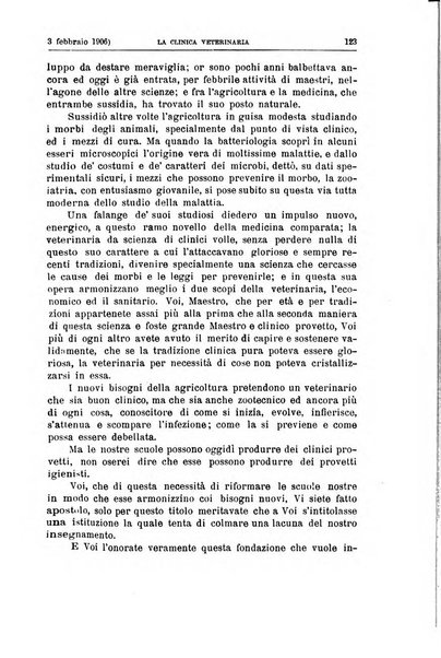 La clinica veterinaria rivista di medicina e chirurgia pratica degli animali domestici