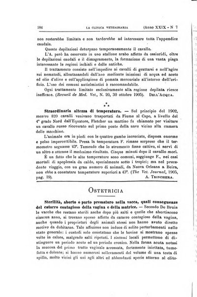 La clinica veterinaria rivista di medicina e chirurgia pratica degli animali domestici