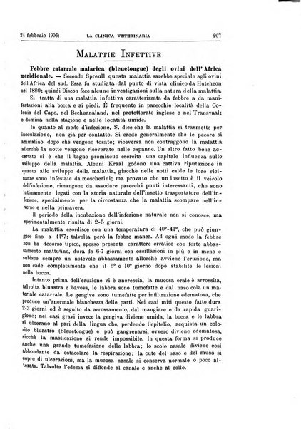 La clinica veterinaria rivista di medicina e chirurgia pratica degli animali domestici