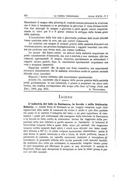 La clinica veterinaria rivista di medicina e chirurgia pratica degli animali domestici